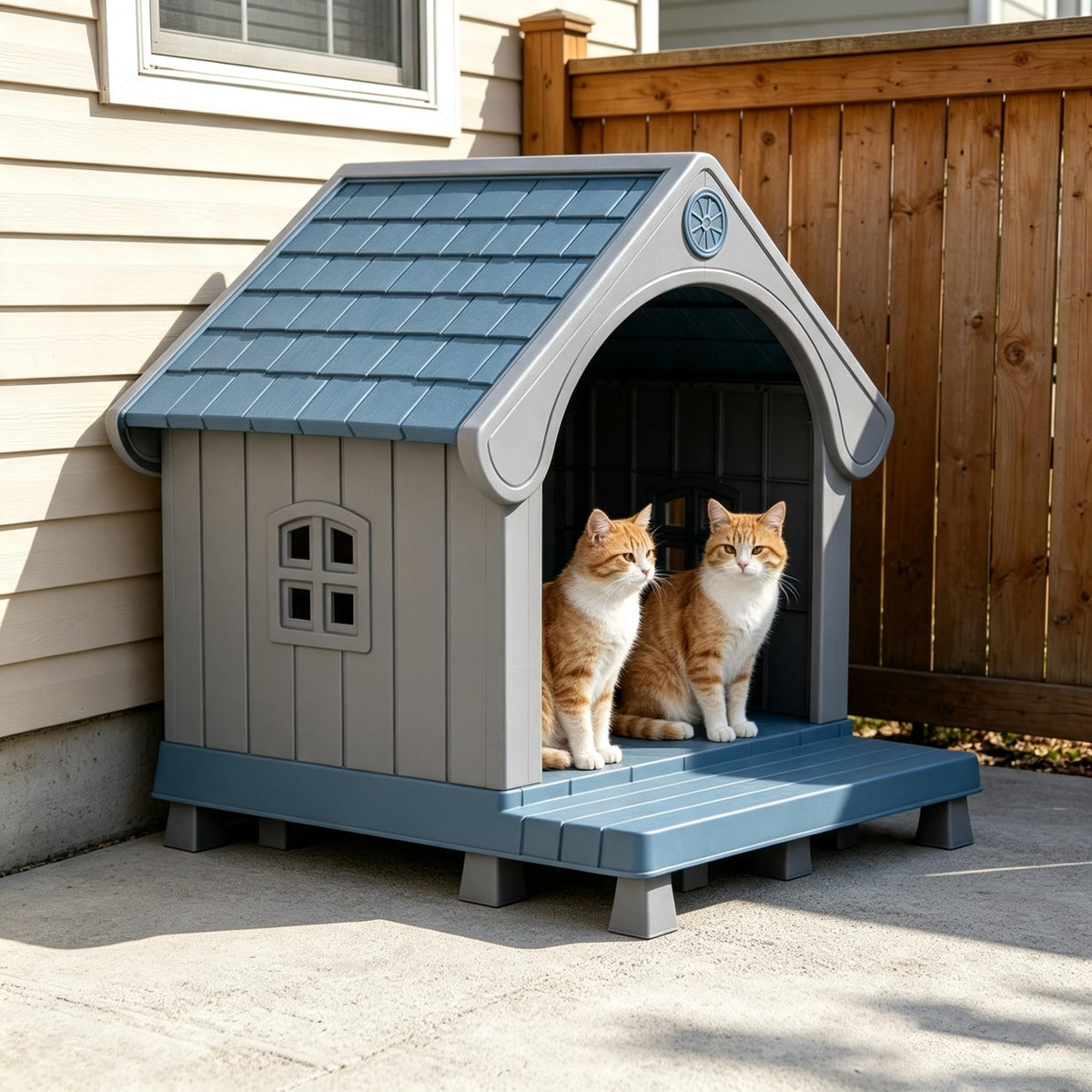Weatherproof Elevated Outdoor Cat House F275
