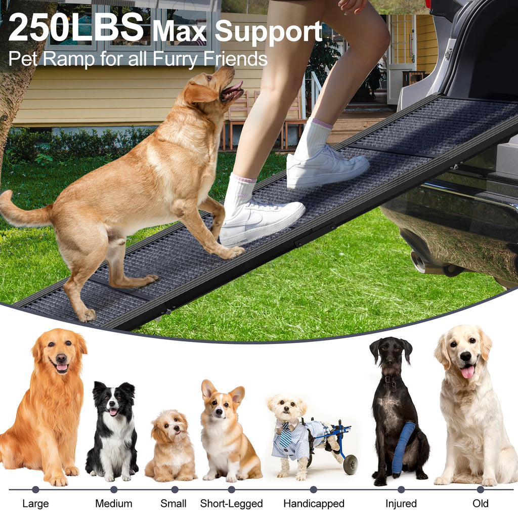 63" L × 17" W Lightweight Foldable Dog Ramp D11977
