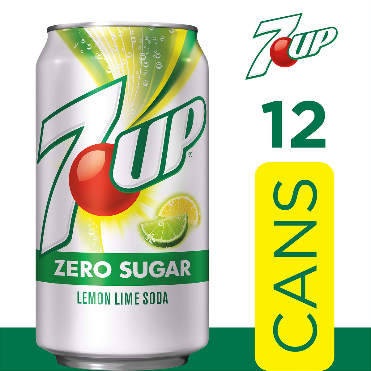 Zero Sugar 7-Up Soda, 12 Oz (Pack of 24) C960
