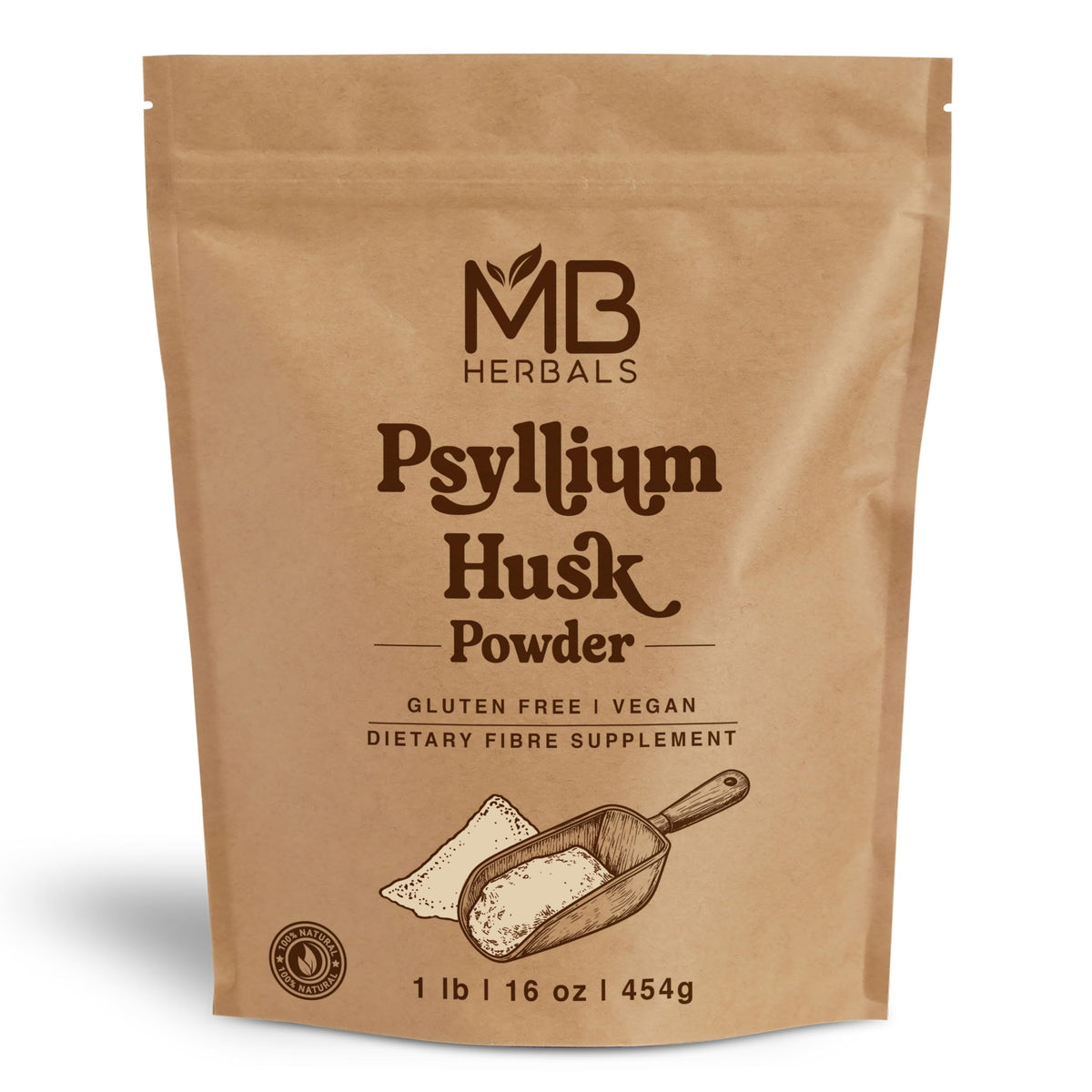 Psyllium Husk Powder 1 lb Gluten Free Vegan W317