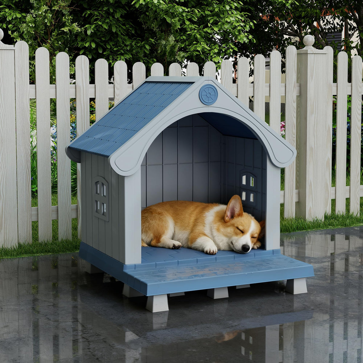 Weatherproof Elevated Outdoor Cat House F275