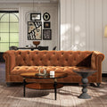 88" Burnt Orange Performance Velvet Sofa F5106