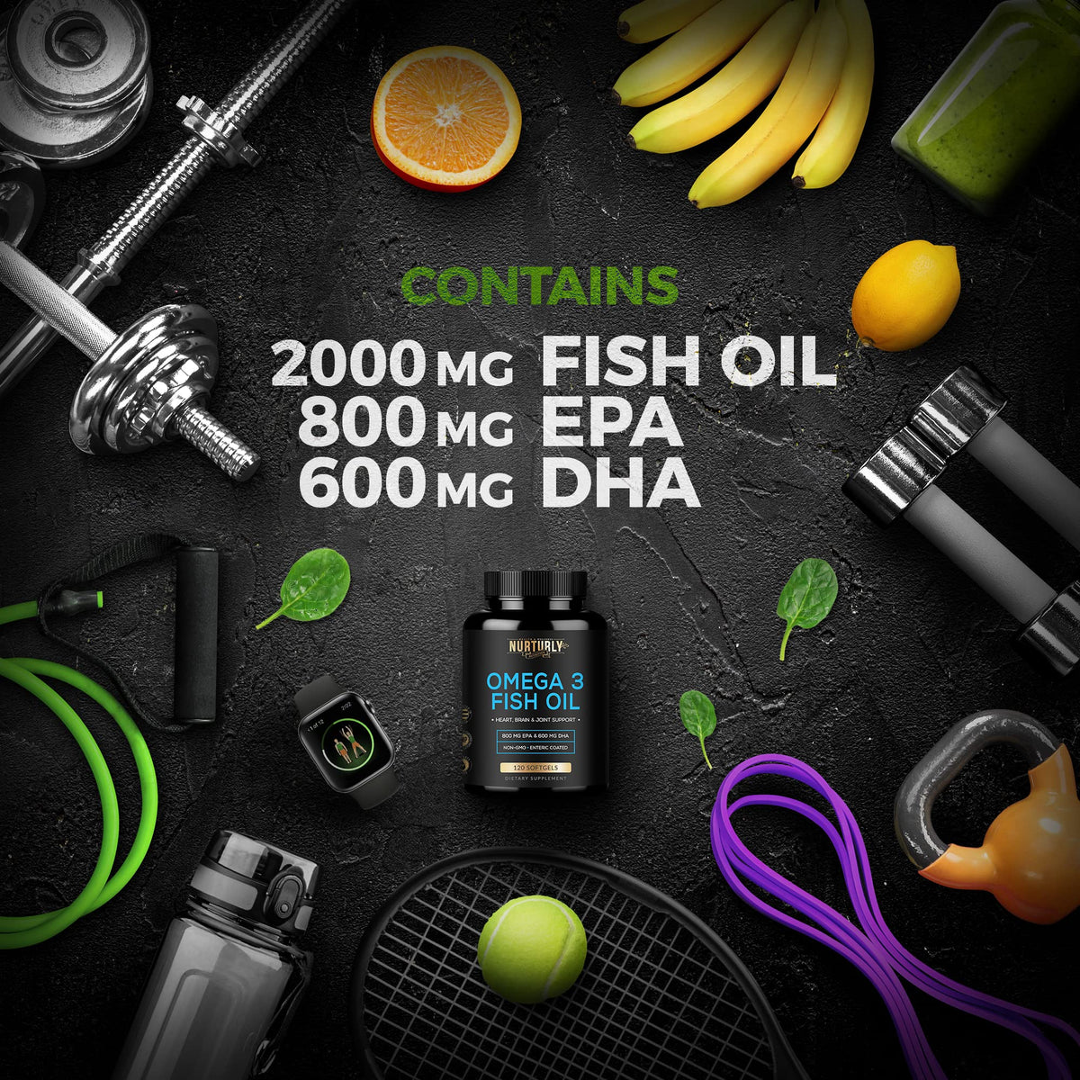 Omega 3 Fish Oil 2000mg 120 Softgels X7416