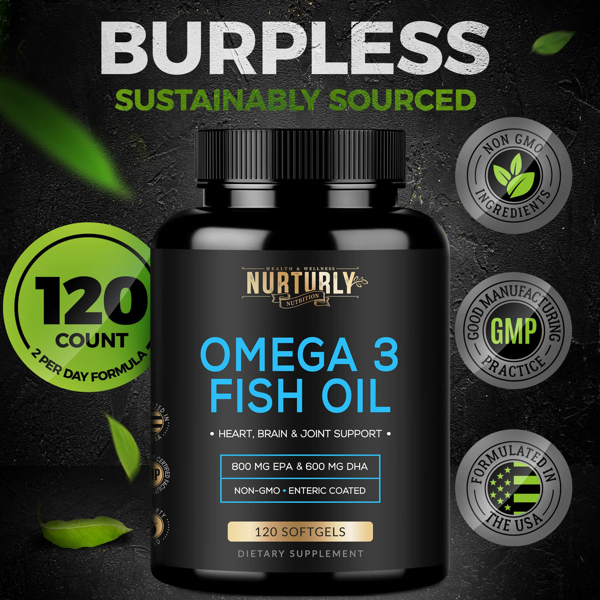 Omega 3 Fish Oil 2000mg 120 Softgels X7416
