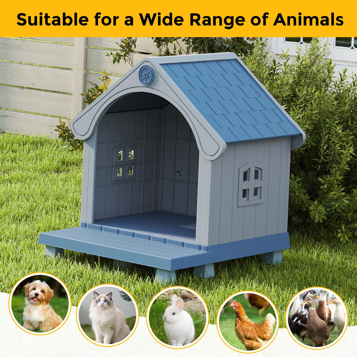 Weatherproof Elevated Outdoor Cat House F275